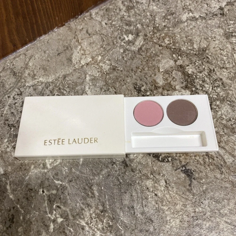 ESTEE LAUDER COMPACT DISC EYESHADOW Duo Pink 5 69/ Brown 8 56 .04 OZ‎ NEW